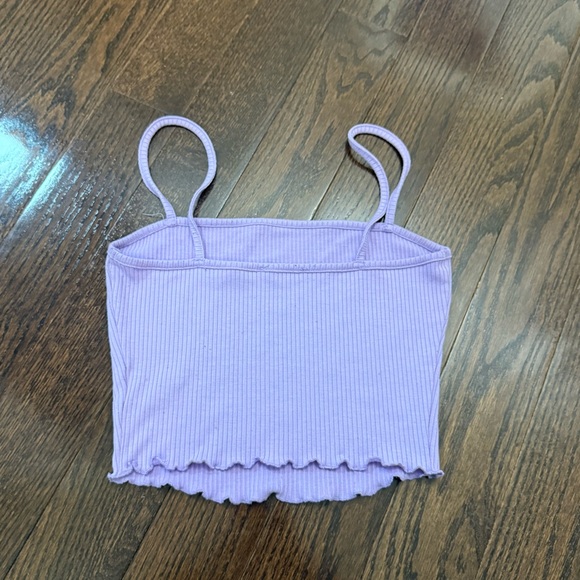 H&M Purple Ribbed Crop Camisole - Picture 2 of 2